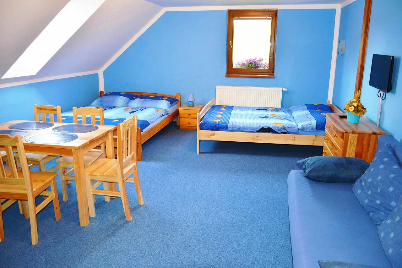 Apartmán modrý se 2 přistýlkami (Apartmán s 1 ložnicí)