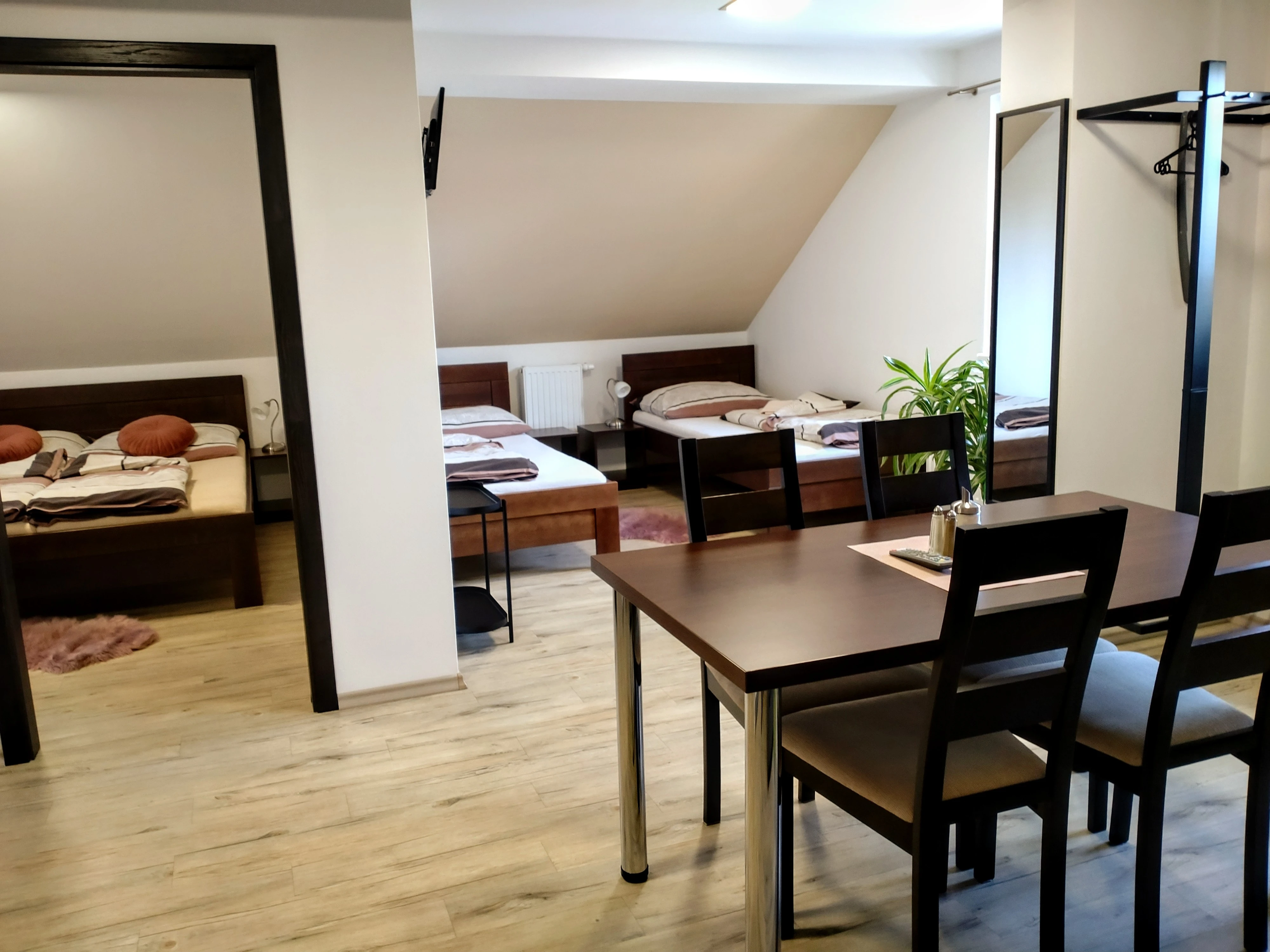 Čtyřlůžkový apartmán s možností přistýlky v 1. patře