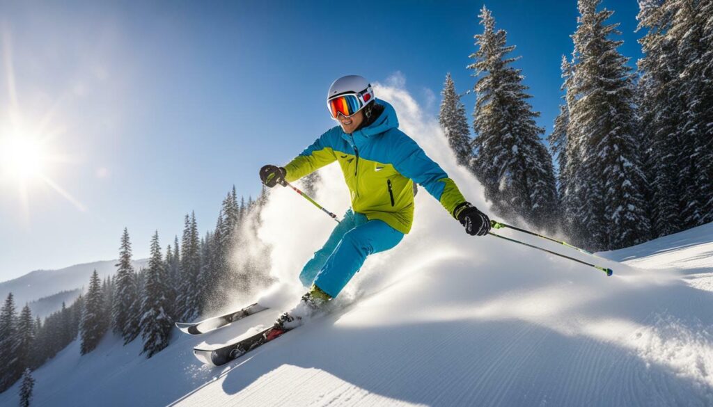 Lyžař na sjezdovce