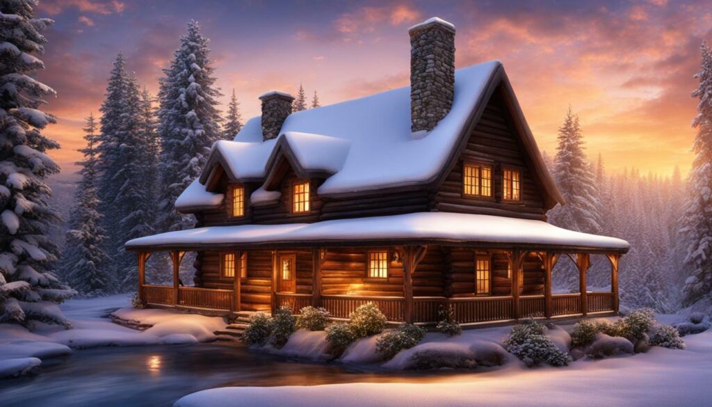 Romantická chatka s krbem Romantická chatka s krbem