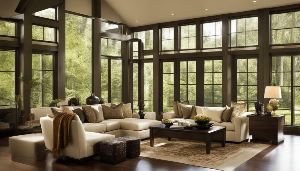 luxusní pokoj s výhledem na přírodu