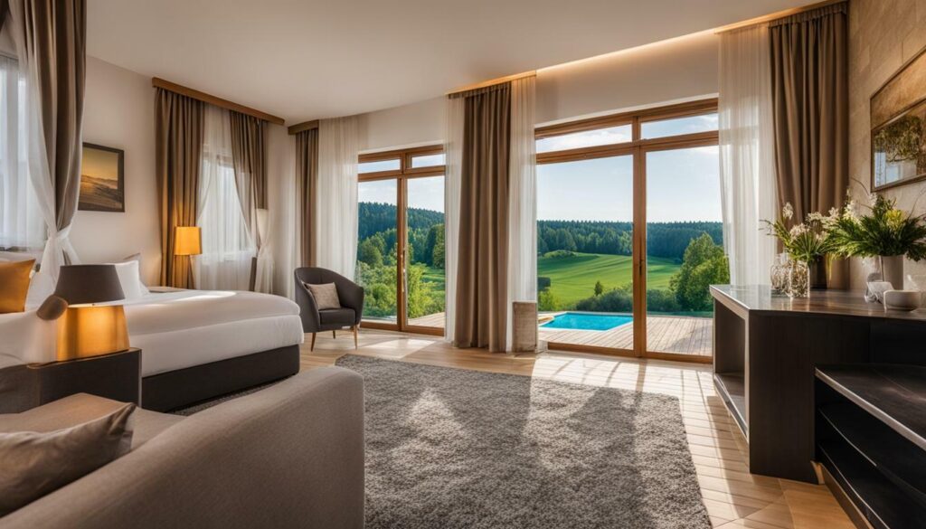 luxusní ubytování s bazénem