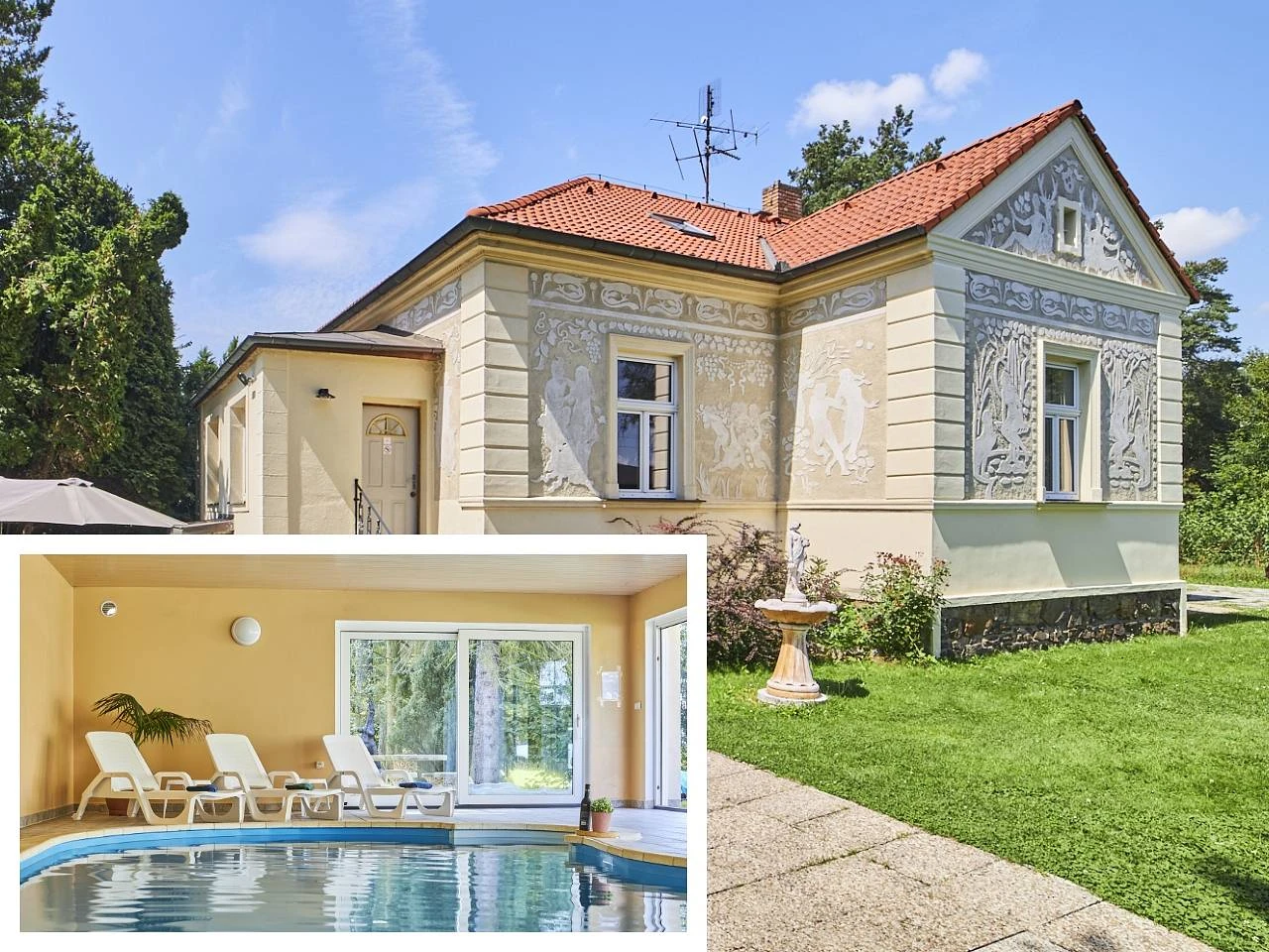 Vila Fontána s krytým bazénem – Planá nad Lužnicí